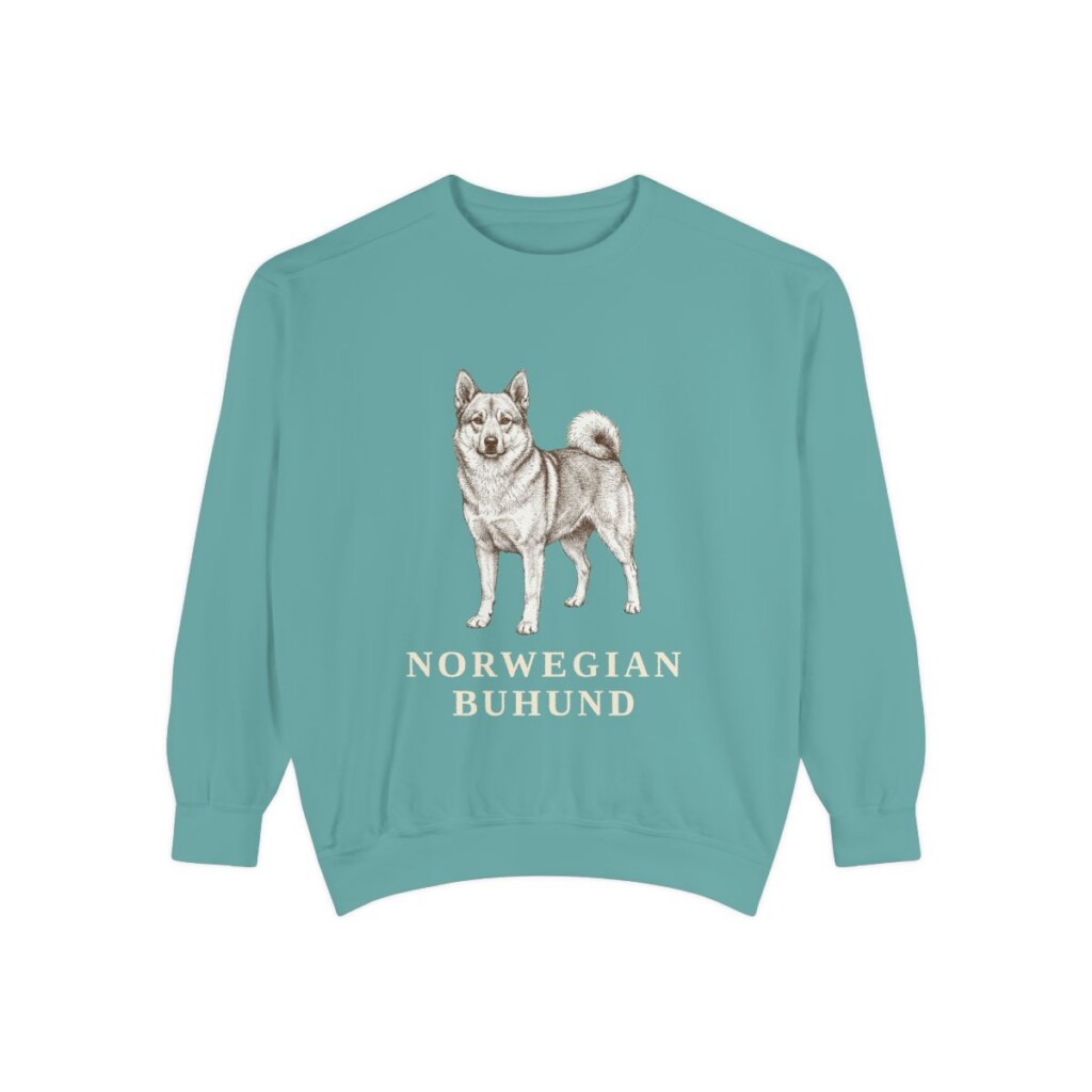 Norwegian Buhund Sweatshirt, Seafoam, front view