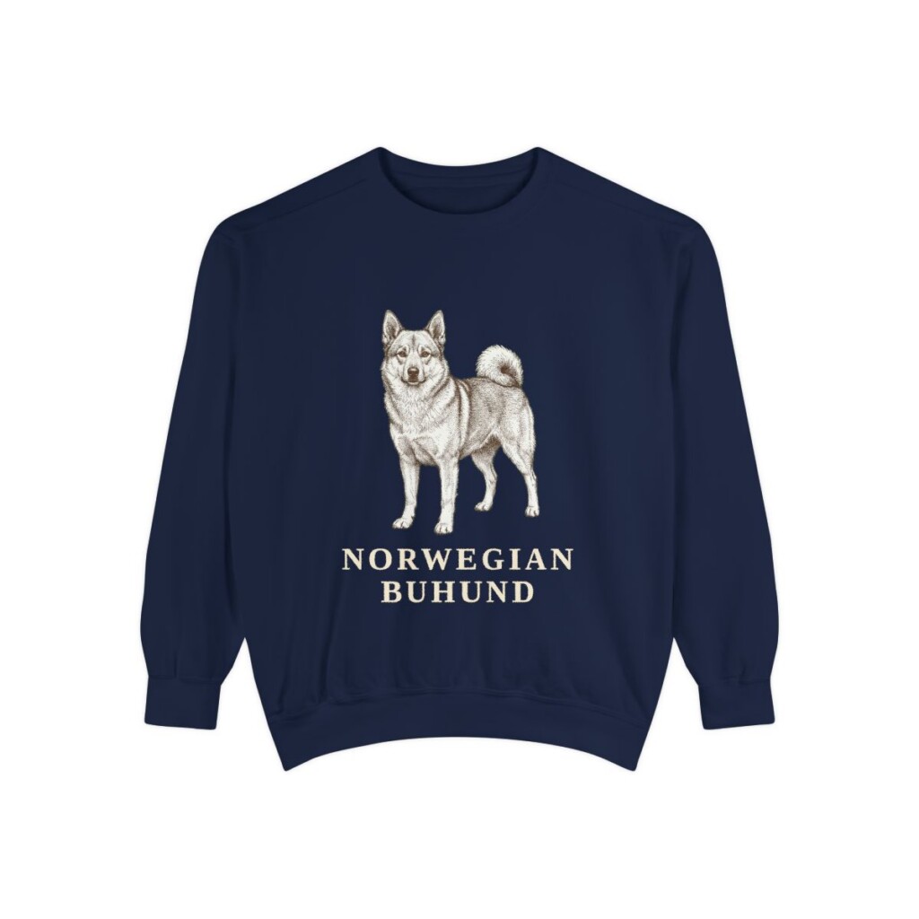 Norwegian Buhund Sweatshirt, True Navy, front view