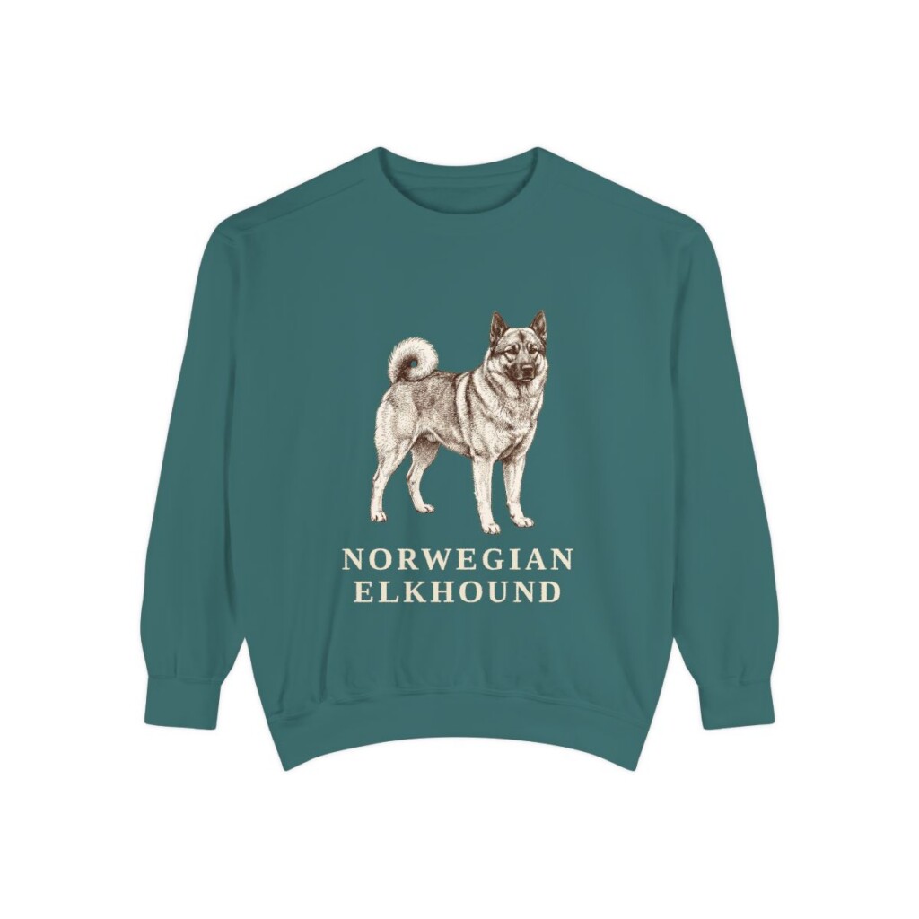 Norwegian Elkhound Sweatshirt, Blue Spruce, front view