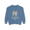 Norwegian Elkhound Dad Sweatshirt, Blue Jean, front view