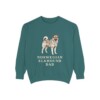Norwegian Elkhound Dad Sweatshirt, Blue Spruce, front view