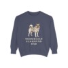 Norwegian Elkhound Dad Sweatshirt, Denim, front view