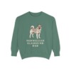 Norwegian Elkhound Dad Sweatshirt, Light Green, front view