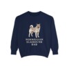 Norwegian Elkhound Dad Sweatshirt, True Navy, front view