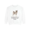 Norwegian Elkhound Dad Sweatshirt, White, front view