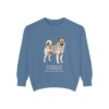 Norwegian Elkhound Latin Sweatshirt, Blue Jean, front view