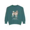 Norwegian Elkhound Latin Sweatshirt, Blue Spruce, front view