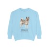 Norwegian Elkhound Latin Sweatshirt, Chambray, front view