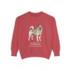 Norwegian Elkhound Latin Sweatshirt, Crimson, front view