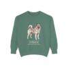 Norwegian Elkhound Latin Sweatshirt, Light Green, front view