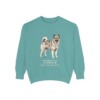 Norwegian Elkhound Latin Sweatshirt, Seafoam, front view