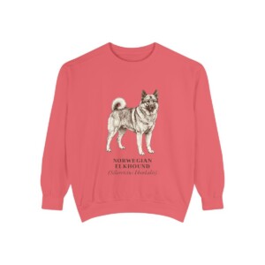 Norwegian Elkhound Latin Sweatshirt, Watermelon, front view