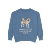 Norwegian Elkhound Mom Sweatshirt, Blue Jean, front view