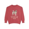 Norwegian Elkhound Mom Sweatshirt, Crimson, front view