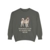 Norwegian Elkhound Mom Sweatshirt, Pepper, front view