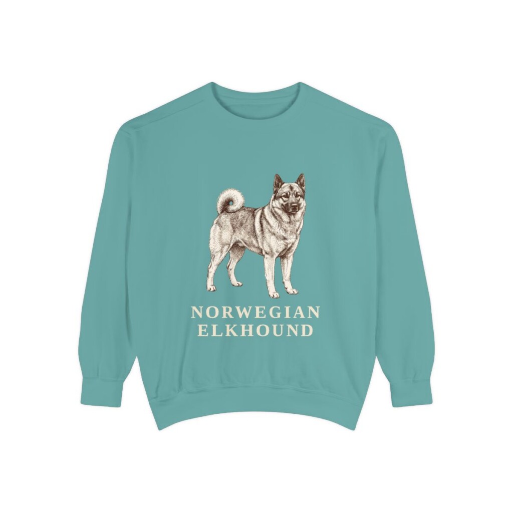 Norwegian Elkhound Sweatshirt, Seafoam, front view