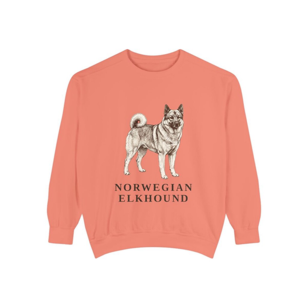 Norwegian Elkhound Sweatshirt, Terracotta, front view