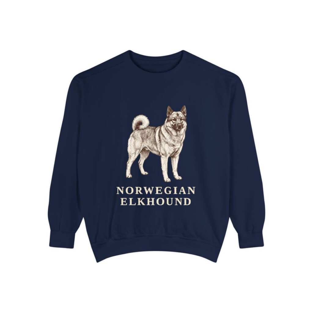 Norwegian Elkhound Sweatshirt, True Navy, front view