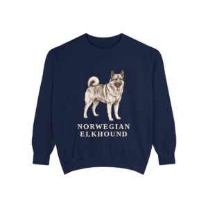 Norwegian Elkhound Sweatshirt, True Navy, front view