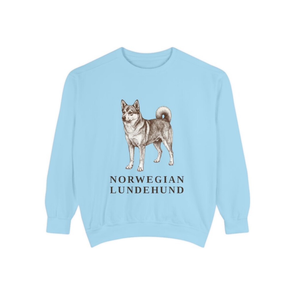 Norwegian Lundehund Sweatshirt, Chambray, front view