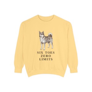Norwegian Lundehund Humor Sweatshirt, Butter, front view
