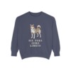 Norwegian Lundehund Humor Sweatshirt, Denim, front view