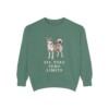 Norwegian Lundehund Humor Sweatshirt, Light Green, front view