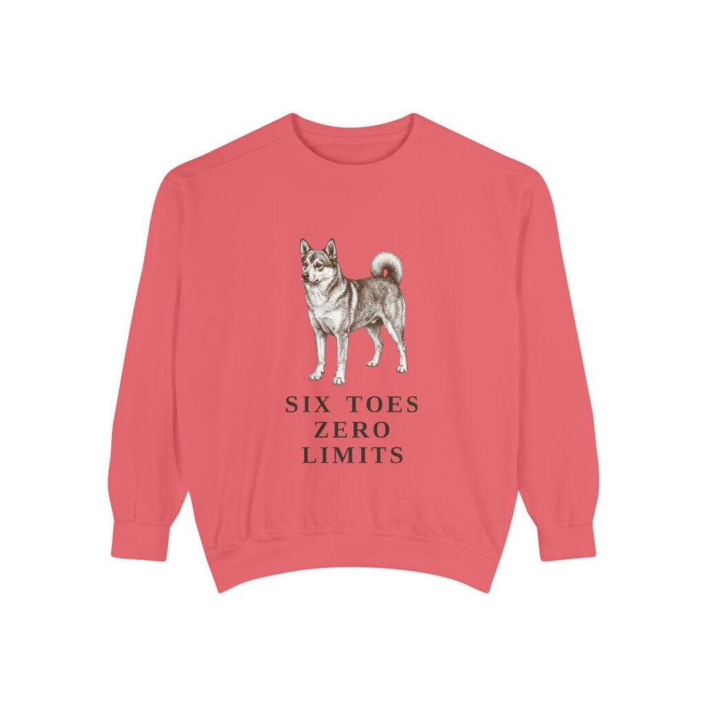 Norwegian Lundehund Humor Sweatshirt, Watermelon, front view