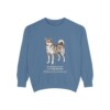 Norwegian Lundehund Latin Sweatshirt, Blue Jean, front view