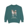 Norwegian Lundehund Latin Sweatshirt, Blue Spruce, front view