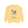 Norwegian Lundehund Latin Sweatshirt, Butter, front view