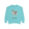 Norwegian Lundehund Latin Sweatshirt, Chalky Mint, front view