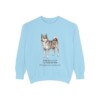 Norwegian Lundehund Latin Sweatshirt, Chambray, front view