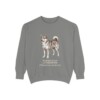 Norwegian Lundehund Latin Sweatshirt, Grey, front view
