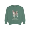 Norwegian Lundehund Latin Sweatshirt, Light Green, front view