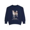 Norwegian Lundehund Latin Sweatshirt, True Navy, front view