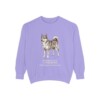 Norwegian Lundehund Latin Sweatshirt, Violet, front view