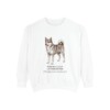 Norwegian Lundehund Latin Sweatshirt, White, front view