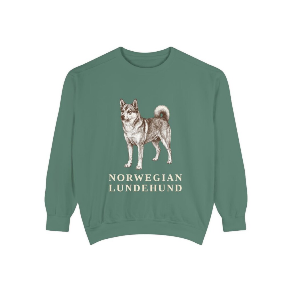 Norwegian Lundehund Sweatshirt, Light Green, front view
