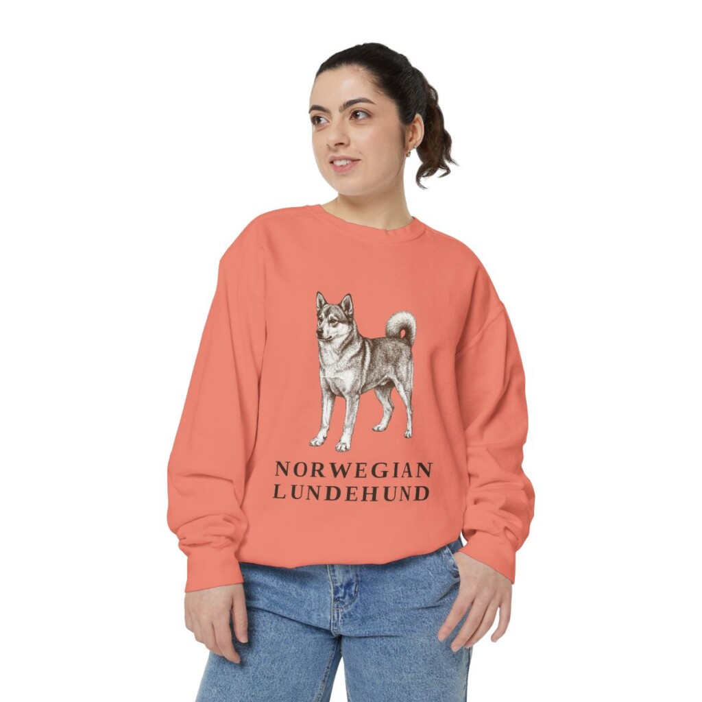 Norwegian Lundehund Sweatshirt, Terracotta, person 2 front