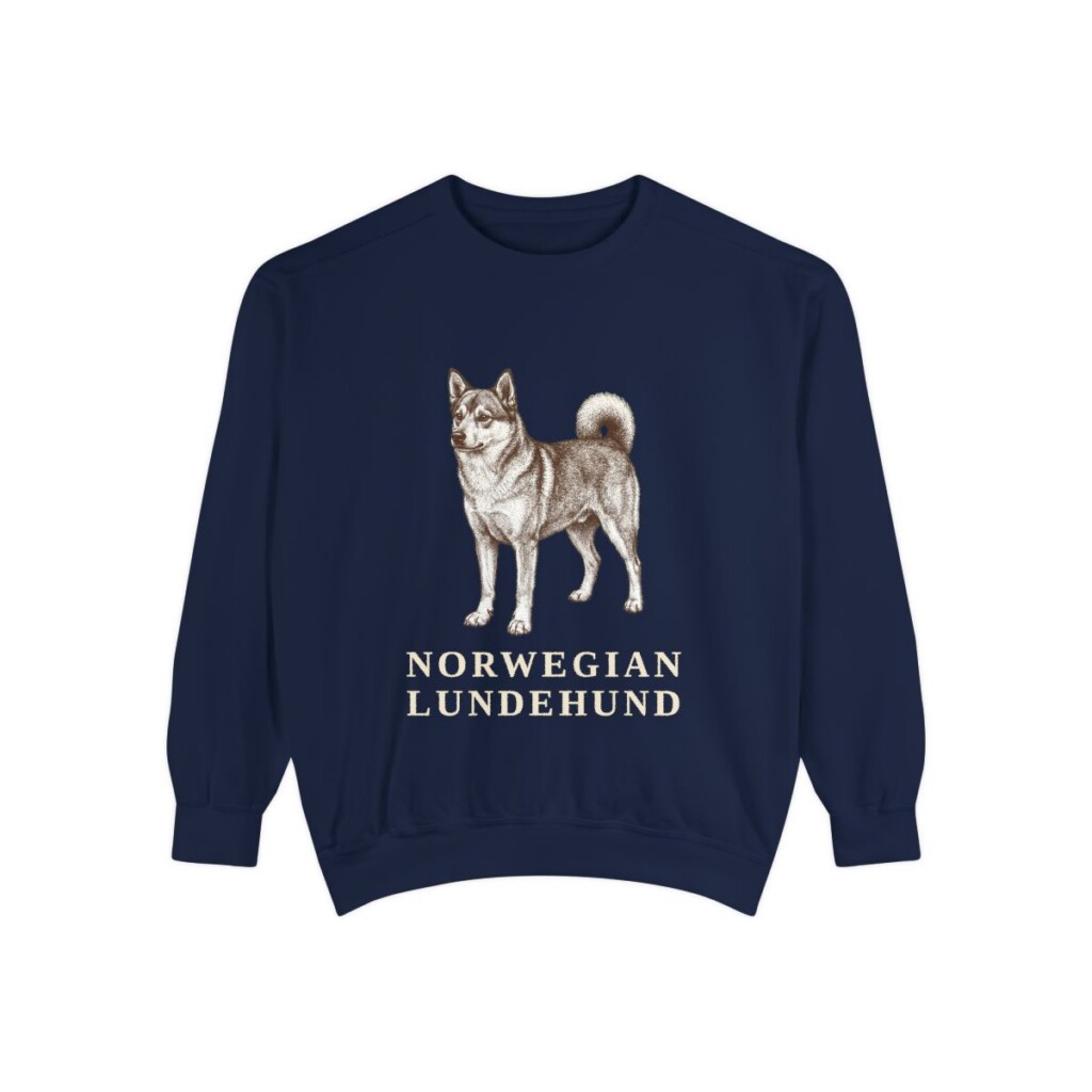 Norwegian Lundehund Sweatshirt, True Navy, front view