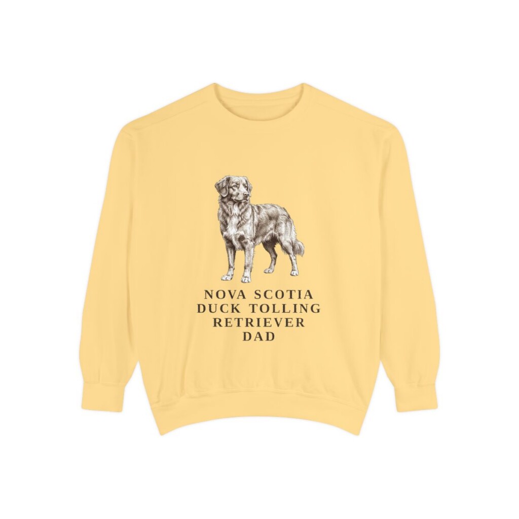Nova Scotia Duck Tolling Retriever Dad Sweatshirt, Butter, front view