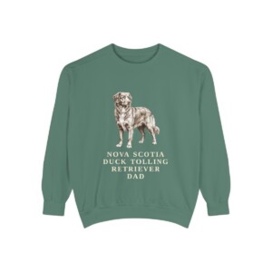 Nova Scotia Duck Tolling Retriever Dad Sweatshirt, Light Green, front view