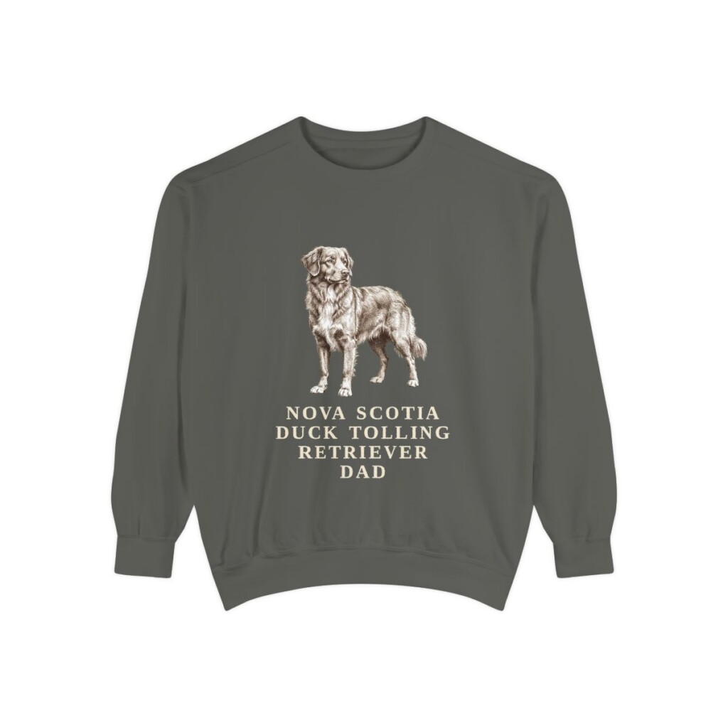 Nova Scotia Duck Tolling Retriever Dad Sweatshirt, Pepper, front view