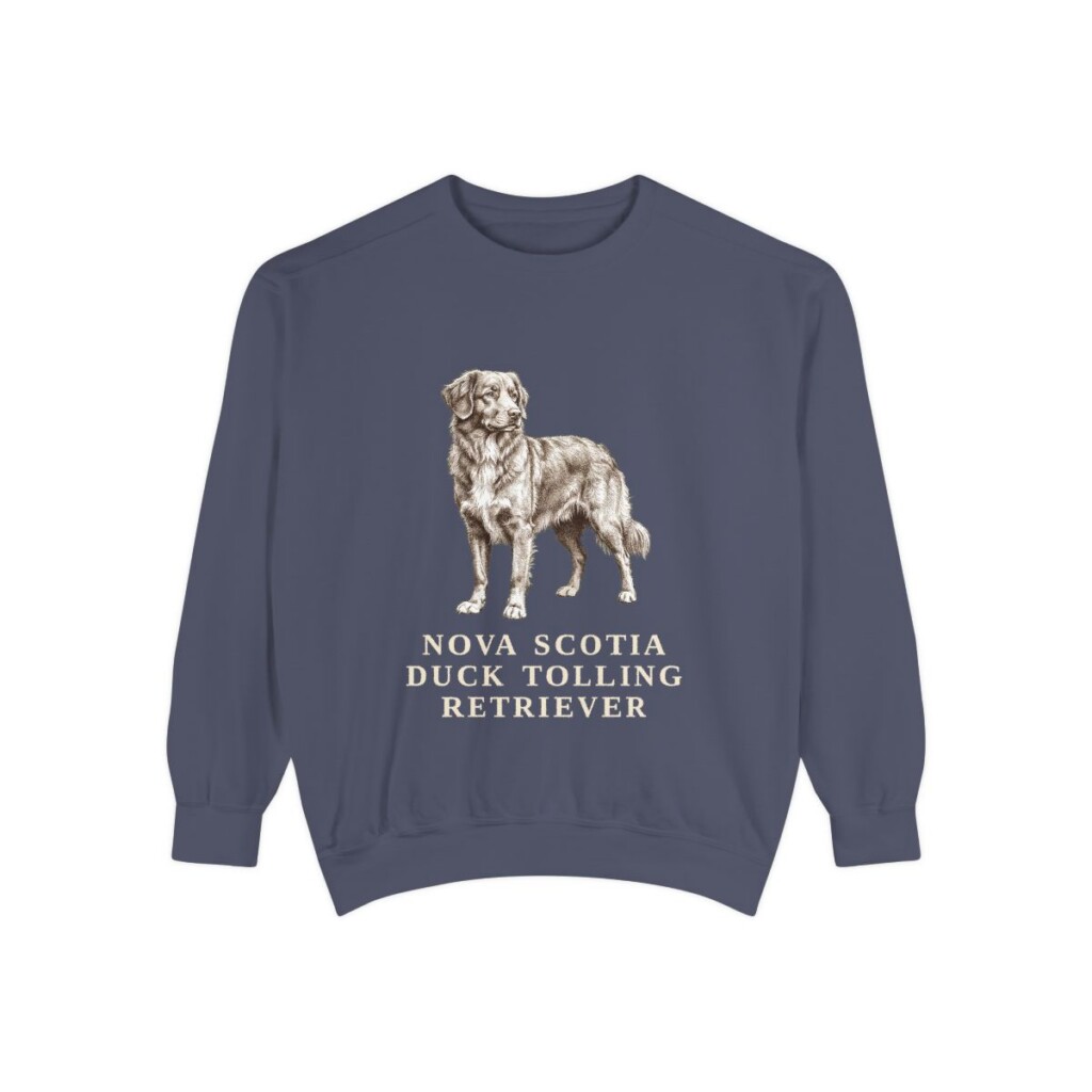 Nova Scotia Duck Tolling Retriever Sweatshirt, Denim, front view