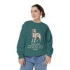 Nova Scotia Duck Tolling Retriever Humor Sweatshirt, Blue Spruce, person 2 front