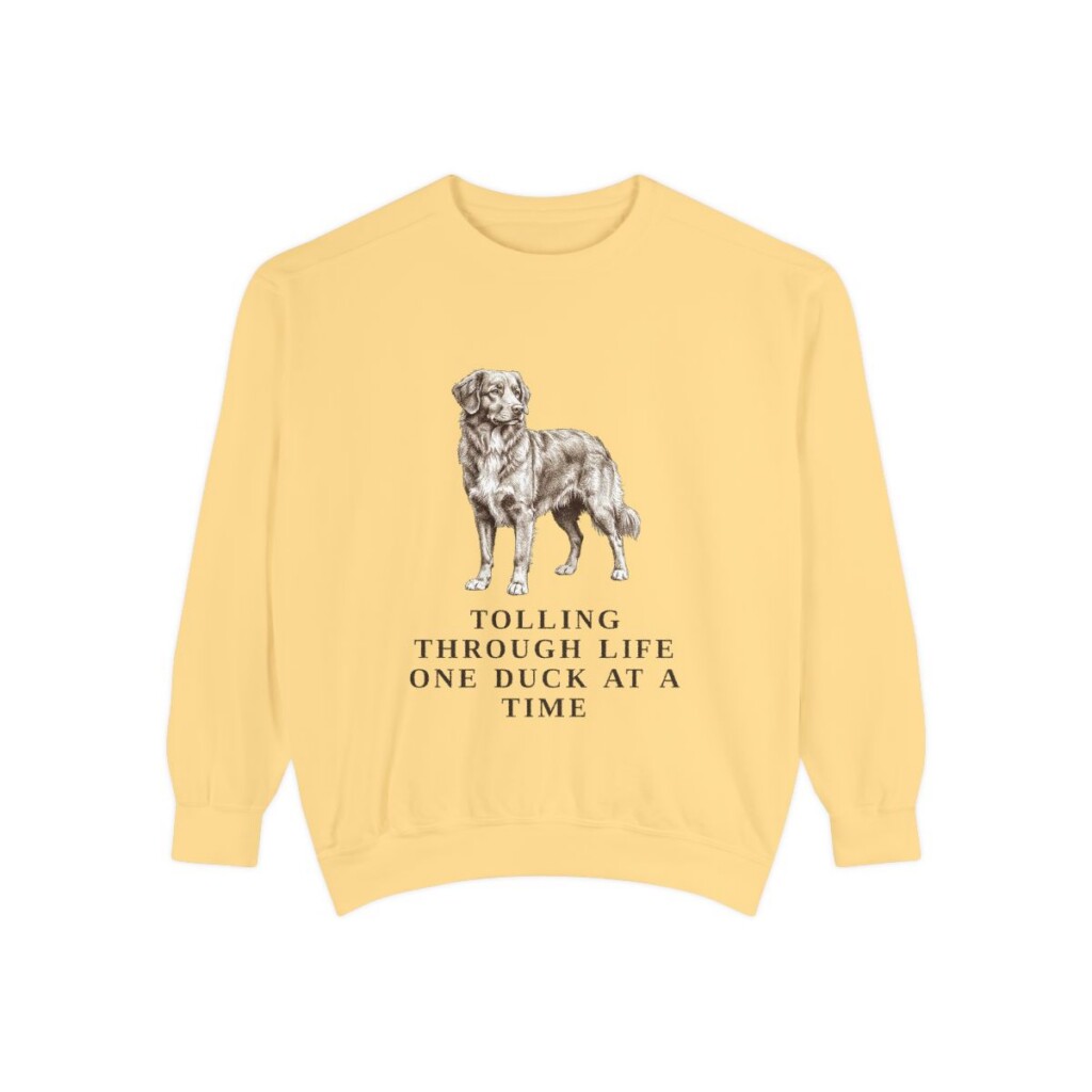 Nova Scotia Duck Tolling Retriever Humor Sweatshirt, Butter, front view
