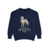Nova Scotia Duck Tolling Retriever Humor Sweatshirt, True Navy, front view