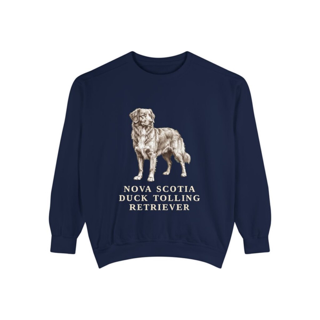 Nova Scotia Duck Tolling Retriever Sweatshirt, True Navy, front view