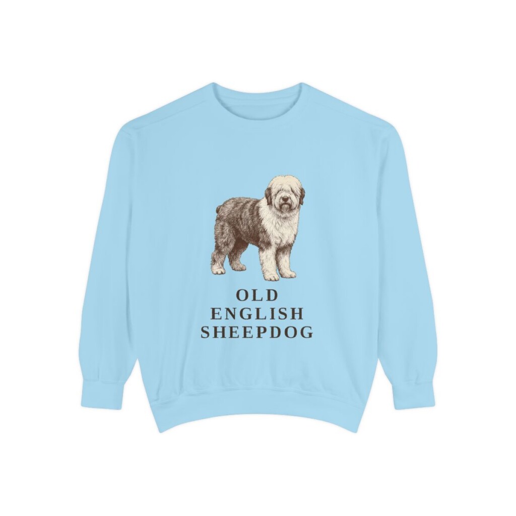 Old English Sheepdog Sweatshirt, Chambray, front view